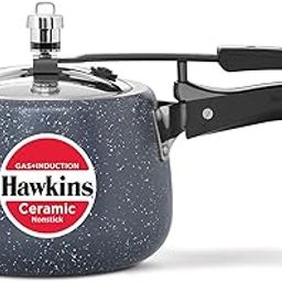 Hawkins 3 Litre Ceramic Nonstick Pressure Cooker, Induction Inner Lid Cooker, Granite Contura shaped Cooker, Best Cooker, Blue (ICC30)-11