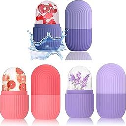 GIZMO- Pack of 3, Reusable Silicone Ice Facial Roller Ice Holder, Face Ice Mold Skin Care | Ice Cube Roller for Shrink Pores Anti Wrinkle Reduce Puffiness | Ice Cube Roller for Glowing Skin & Puffy Eyes (Blue) - Pack OF 3-image-32
