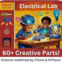 Science Experiment Kit for Kids - Ages 7 to14 | Science Ultimate Electricity Kit | Girls & Boys Birthday Gift | Science Stop Electrical Lab | Electronic Project Kit | Engineering robotics electric toy-1