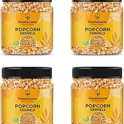 FreshoCartz Popcorn Kernels | Imported Raw Maize | Ready to Cook | High Expansion | Homemade Healthy Snacks - Jar Pack (400g (Pack of 4), Unflavoured)-image-36