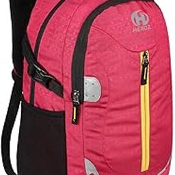 HEROZ Harbour Unisex Nylon 28 L Medium Size Travel Laptop Backpack Water Resistant Slim Durable Fits Up to 15.6 Inch Laptop Notebook (153-ALL) (Pink)-image-27