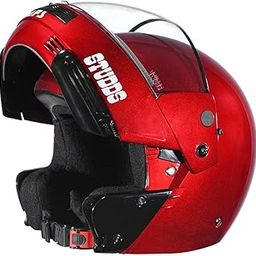 Studds Ninja Pastel Plain Flip Up Full Face Helmet (Cherry Red, M)-22