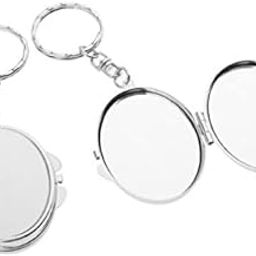 UJEAVETTE® 5x2 Pieces Portable Folding Egg Shape Pocket Compact Makeup Mirror Key Ring-image-76