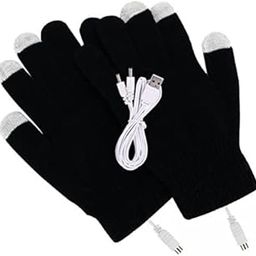2x Electric USB Heated Gloves Full Finger Knitting for Women Men Outdoor | Home D?©cor | Other Home D?©cor-image-79