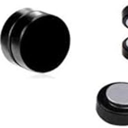 8mm Black Barbell Magnetic Non-Piercing Stainless Steel Earring Studs For Men Women (1 Pair)-picture-19