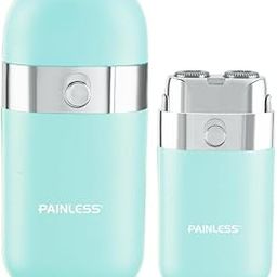 Painless Portable double blade Facial Hair Remover for Women,Waterproof Shaver Painless Instant Hair Removal Device for Chin/Upper Lip (Sky Blue)-image-71
