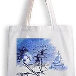 Canvas Tote Bags for Women, College Bag for Girls, Tote Bag for Shopping, Travel & Beach Bags for Women - Travel - D No - 123-image-82