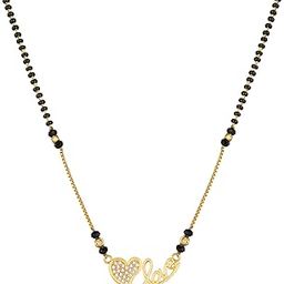 Latest Ethnic Gold Plated and American Diamond Mangalsutra for Women (Golden) (DF2263MS)-picture-54