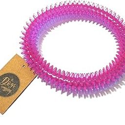 The Dogs Company Rubber Dental Puppy Teething Spike Ring Chew Toy, 6 inches, Colour May Vary-26