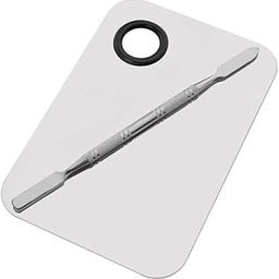 Shidara Makeup Palette Stainless Steel Palette Cosmetic Artist Mixing Palette with 6 Inches Spatula Tool | Multi | 1 Pieces-47