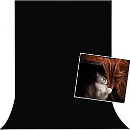 HIFFIN 8x10 Ft, Black Professional Backdrop for Background Photography Background Stand for Photo Light Studio Accurate Size 8x10 Ft-picture-32
