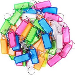 Assorted Color Key and Tag Label Keychain (Pack of-50)-picture-36