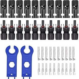 Solar MC4 Wire Connector with Spanner for Solar Panels, 10 solar connectors with IP67 waterproof spanners for solar panel, male/female cable connectors (10 Set + Spanner)-5