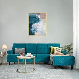 Wakefit Sofa Set | 3 Year Warranty | Sofa 3 Seater, 3 Seater Sofa for Living Room, Wooden Sofa Set, 3 Seater + Right Aligned, Sofa for Living Room - Dreamer(Malphino : Smoke Grey)-image-23