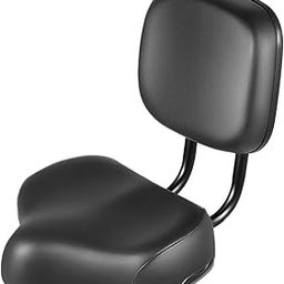 Extra Wide Bike Seat with Backrest and Comfortable Ergonomic Design for Men and Women - Adjustable Height Leather Saddle Pad for eBike, Tricycle, and Big Bikes-image-25