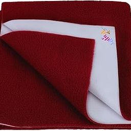PAPPR Waterproof Dry Rubber Bed Sheet Cover for Newborn & Elderly–Toddler/Adult Sleeping Mattress Protector–Urine Extra-Absorbent,Washable & Reusable Crib Mat(L (100 x 140 cm)) (Maroon)-image-34