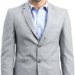 Men Cotton Blend Slim Fit Casual Blazer for Men's | Grey Colors |-image-23