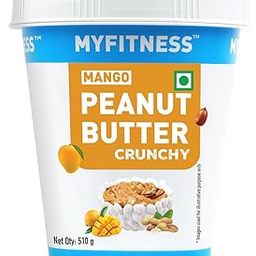 MYFITNESS Peanut Butter Mango Crunchy 510g | 23g Protein & 15g Fiber | Tasty & Healthy Nut Butter Spread for Breakfast, Snacks & Bread Treats | Cholesterol Free| Zero Trans Fat | Crunchy Peanut Butter-picture-13