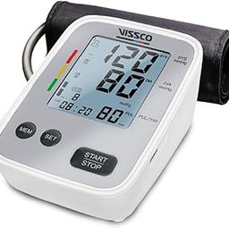 Vissco Fully Automatic Digital Blood Pressure Monitor | Large LCD Display, Irregular Heartbeat Detection, Memory Function, Adjustable Arm Cuff | Micro USB & Battery Powered, 2-Year Warranty (Stores Up to 200 readings for 2 users )-image-5