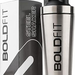 Boldfit Stainless Steel Gym Shaker Bottle Shaker Bottles for Protein Shake 100% Leakproof Guarantee Protein Shaker Sipper Bottle Pre Workout Steel Shaker With Measurement 700 ml Silver-image-5