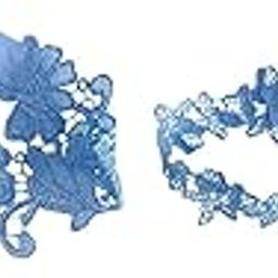 ™ 2x Bridal Wedding Garters Flower Lace Garter Belt Women Thigh Rings Blue | Garters | Bridal Accessories | Wedding & Formal Occasion-image-86