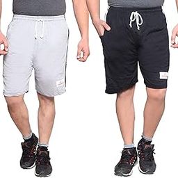 Men's Fashion Cotton Hosiery Shorts Pack of 2 (Multi-Color)-picture-31