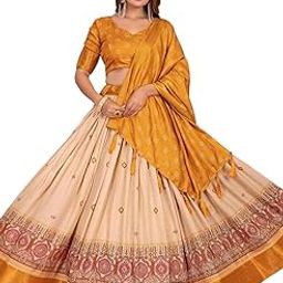 Women's Tussar Silk With Patola Print And Foil Work Lehenga choli || For Navratri-image-51