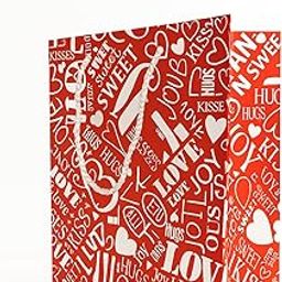 Sweet Love Paper Gift Bag – Red & White Typography Design for Gifting || Shopping Bag with Handles(MEDIUM) SET OF 3-image-10