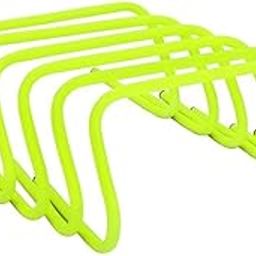 AH 9 inch PVC Tube Built Agility Hurdles for Kids Field Training and Speed Coordination (Yellow) - Pack of 6-28