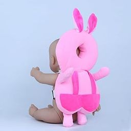 DECRONICS Rabbit Design, Baby Head Protection Pillow with Adjustable Straps for 6 Months to 2 Years Kids Safety (Pink)-image-46