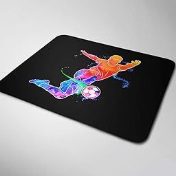 BLISSart Mouse Pad Non-Slip Rubber Mousepad for Laptops Gaming Computer PC HD Printed Mousepads- Football Kick (9 x 7.5 Inches)-image-11