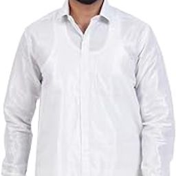 Tissue Cotton Full Sleeve Shirt Only (Size 40 - Color Name : Silver)-image-69