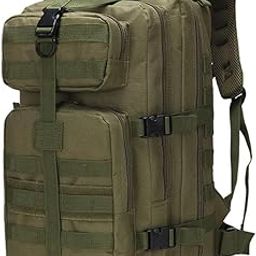 SAZ DEKOR Outdoor Backpack Waterproof Multi Pocket Large Rucksack Army Green-image-12