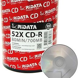100 Pack Ridata CD-R 52X 700MB 80Min Logo Blank Media Recordable Disc-image-25