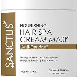 Hair Spa Cream MASK - Organic Hair Conditioner - Nourishes Scalp & Controls Dandruff With Red Onion Oil, Moroccan Argan Oil, Amla & Hibiscus Ext. - 100gm-image-12