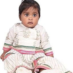 Baby Girls Classic Fit Cotton Blended Kurti and Plazzo Set | Multicolor | 9-12 Months | KIDS13135-image-48