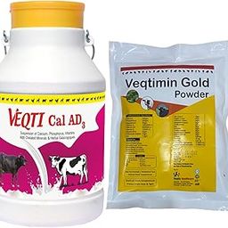 VEQTICAL-AD3 10LTR and VEQTIMIN Mineral Mixture 5KG Combo Pack, Buffalo,Sheep,Goat and Other Diary and Farm Animals, Powder, Milk, All Life Stages-image-8