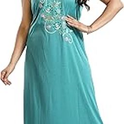 Women's Hosiery Cotton Nighty/Night Dress/Gown in Maternity Wear Solid Maxi-49