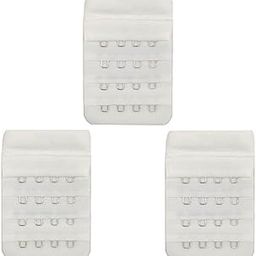 QOXOLYZ Women Soft And Comfortable 4 X 4 Bra Hook Extender Combo Pack Of - 3 (Free Size) (White)-53