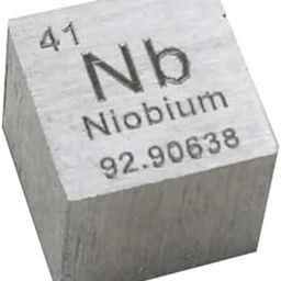 GOONSDS Element Cube Niobium Metal 10Mm/0.39Inch Engraved Periodic Table Nb ≥ 99.9% Specimen for Laboratory and Collect Decorate-image-23