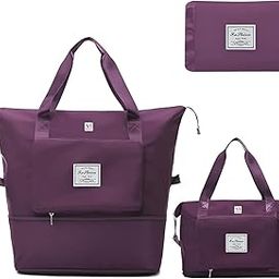 41 litres Travel Bag for Women & Men Expandable Duffle Bags for Luggage, Foldable Travelling Vanity Multipurpose Hand Bag for Ladies Lightweight (SB-20-Dark Purple)-image-92