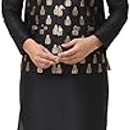 (Since 1958 Men's Silk Blend Kurta Pyjama With Nehrujacket Set-image-66