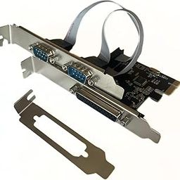 Pci Express 2Port Serial + 1Port Parallel Card | PCIE to RS232 (DB9) COM Port & DB25 Parallel Port Combo Card WCH 382 Chipset for Desktop with Low Bracket-14
