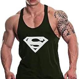 the blazze 0016 Men's Superman Gym Tank Gym Tank Stringer Tank Tops for Men Gym Vest for Men Sleeveless Bodybuilding Gym Tank Tops for Men-picture-46