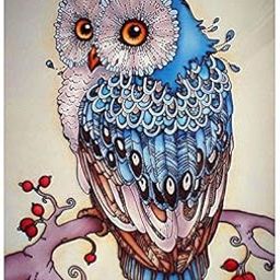 iDream Home 5D DIY Diamond Painting Owl Mosaic Wall Decor, Rhinestone Art for Home Decoration (24cm x 16cm)-image-49