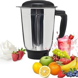 Stainless Steel Mixer Grinder Liquidizing Jar (1200ml) Jar with Snug-Fitting Lid For Juice/Shake Etc Making Set of 1pc | Suitable for HOME SAVER Mixer Grinder Only-16