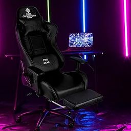 Casa Copenhagen , Designed in Denmark,High-Back Italian Leather Gaming Ergonomic Chair with Footrest, Luxurious Memory Foam Seating & Multi Function Arm- Rich Black-8