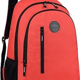 Eco4 19L Small Water Resistant School Bag/Casual 4 Compartment Backpack/Travel Daypack/Kids Bag/College Bag for Boys/Girls/Men/Women (Orange-Black)-image-4