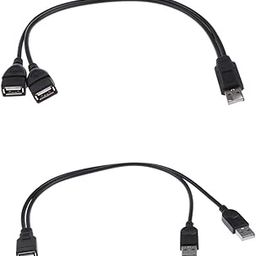 Optimuss 30cm USB-A Female to 2Port USB Male Y-Splitter Extension Adapter Cable-31