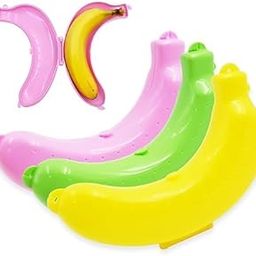 Krush Banana Case for Kids,Banana Box for Kids,Banana Case Lunch Box,Banana Storage Container Polypropylene Banana Case Cover for School Kids Bpa Free (Multi Color Set of 2)-9